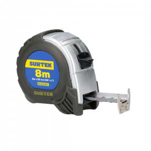 Flexómetro con carcasa anti-impacto silver 8 m x 1″