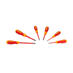 Juego de destornilladores conmango bimaterial 1000 V combinados, 6 piezas