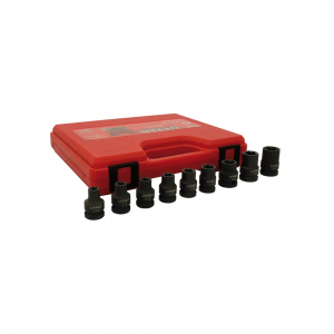 Juego de dados de impacto torx hembra cuadro de 1/2″, 9 piezas